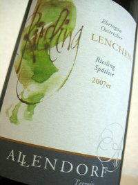 2007 Oestricher Lenchen - Riesling Spätlese Terroir - Fritz Allendorf - Rheingau