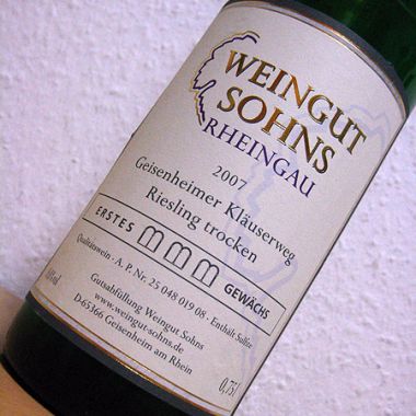 2007 Riesling trocken - Geisenheimer Kläuserweg - Erstes Gewächs - Weingut Sohns