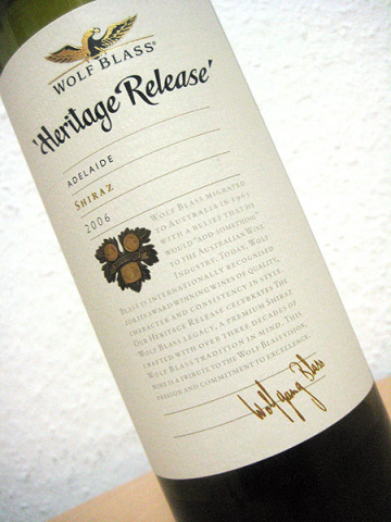 2006 Shiraz - Heritage Release - Wolf Blass