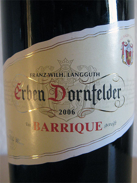 2006 Erben Dornfelder Barrique - Franz Wilh. Langguth Erben | WeinSpion |  Das Leben ist zu kurz für schlechten Wein | Rotweine
