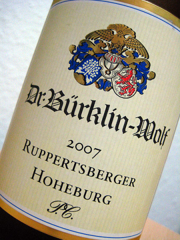 2007 Ruppertsberger Hoheburg - Riesling P.C. - Dr. Bürklin-Wolf