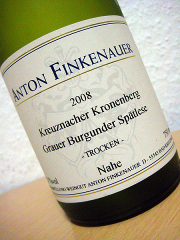 2008 Grauer Burgunder Spätlese - Kreuznacher Kronenberg - Anton Finkenauer