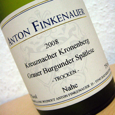 2008 Grauer Burgunder Spätlese - Kreuznacher Kronenberg - Anton Finkenauer