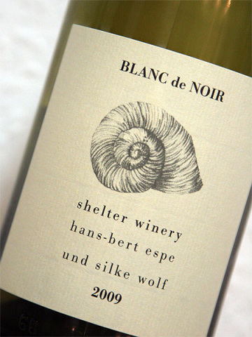 2009 Blanc de Noir - shelter winery - espe & wolf - Baden