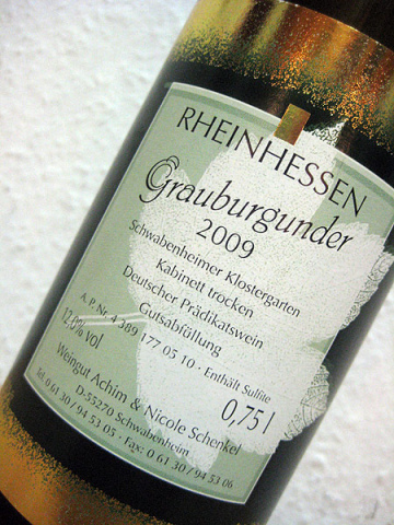 2009 Grauburgunder - Schwabenheimer Klostergarten - Weingut Schenkel