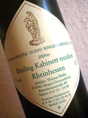 2009 Riesling Kabinett trocken - Thomas Pfeifer