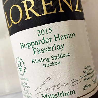 2015 Riesling Spätlese trocken - Bopparder Hamm Fässerlay - Lorenz