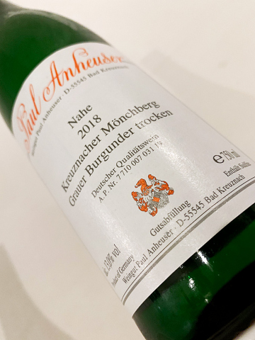 2018 Grauer Burgunder trocken - Kreuznacher Mönchberg - Paul Anheuser