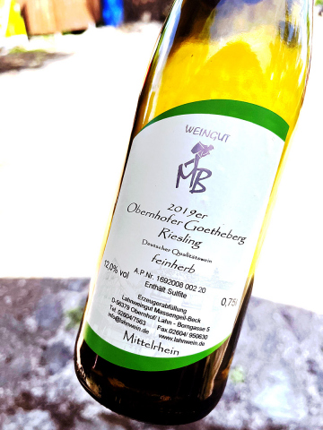 2019 Riesling feinherb – Obernhofer Goetheberg – Lahnweingut Massengeil-Beck