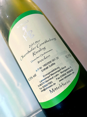 2019 Riesling trocken - Obernhofer Goetheberg - Weingut Massengeil-Beck