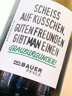 2019 Grauburgunder trocken - Scheiss auf Küsschen - Emil Bauer