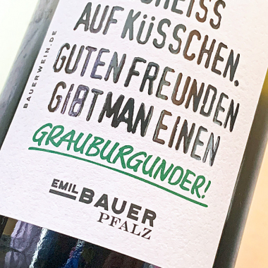 2019 Grauburgunder trocken - Scheiss auf Küsschen - Emil Bauer