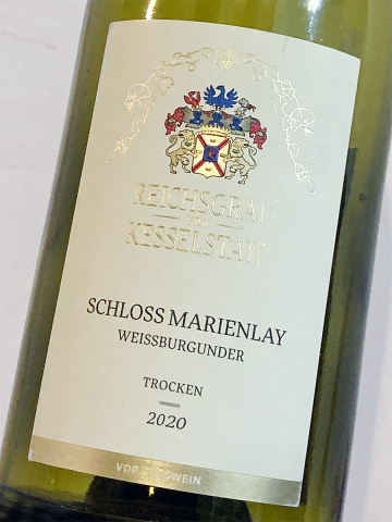 2020 Weissburgunder trocken - Schloss Marienlay - Reichsgraf von Kesselstatt