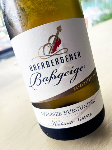 2020 Weisser Burgunder -Kabinett trocken - Oberbergener Baßgeige - WG Oberbergen