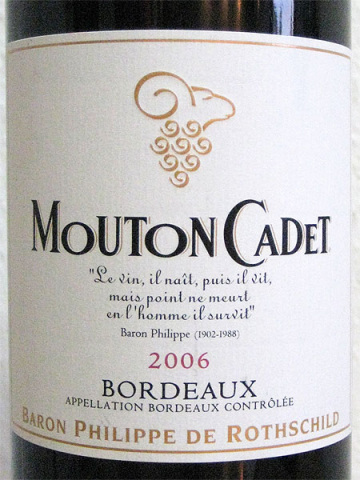 2006 Mouton Cadet Bordeaux - Baron de Rothschild
