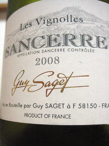 2008 Sancerre - Les Vignolles - Guy Saget