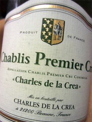 2011 Chablis Premier Cru - Charles de la Crea