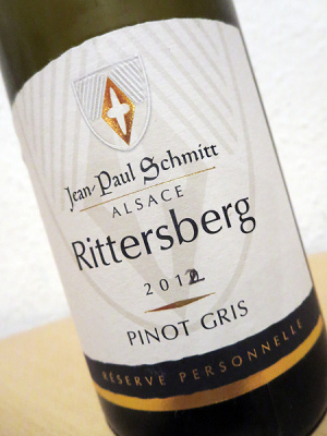 2012 Pinot Gris " Réserve Personelle" - "Rittersberg" Jean-Paul Schmitt - Alsace
