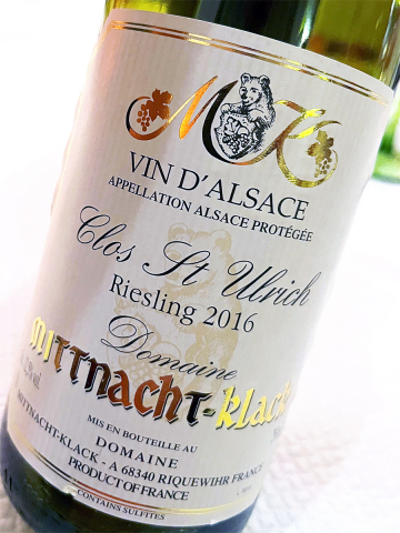 2016 Riesling – Clos St Ulrich – Mittnacht-Klack