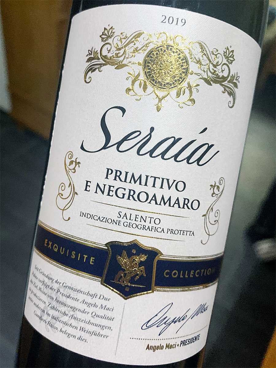 2019 Seraia - Primitivo e Negroamaro - Cantine Due Palme | WeinSpion | Das  Leben ist zu kurz für schlechten Wein