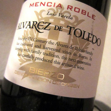 2009 Alvarez de Toledo Mencia Roble D.O. Bierzo