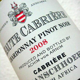 2008 Haute Chardonnay - Cabernet & Pionot Noir - Achim von Arnim