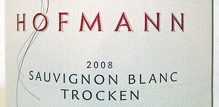 2008 Sauvignon Blanc trocken - Hofmann - Rheinhessen