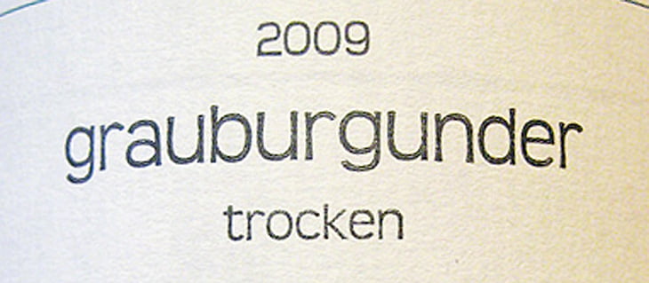 2009 Grauburgunder trocken - Sebastian Schneider