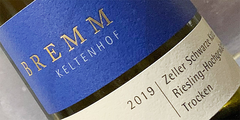 2019 Riesling Hochgewächs trocken - Zeller Schwarze Katz - Bremm-Keltenhof