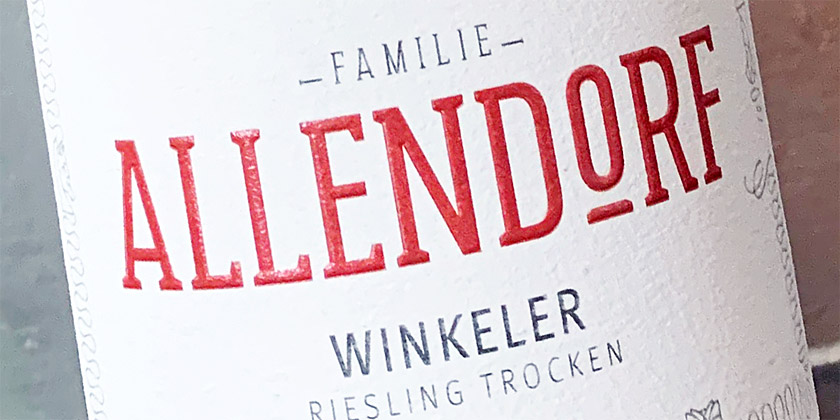 2020 Riesling - Winkeler trocken - Familie Allendorf