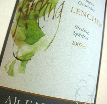 2007 Oestricher Lenchen - Riesling Spätlese Terroir - Fritz Allendorf - Rheingau